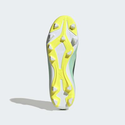 Fußballschuh ADIDAS PERFORMANCE "F50 HYPERFAST CLUB, FESTE BÖDEN/GEMISCHTE BÖDEN", Herren, Gr. 48, grün (pulse mint, night navy, solar lemon), Synthetik, Schuhe Fußballschuh, für viele verschiedene Böden geeignet