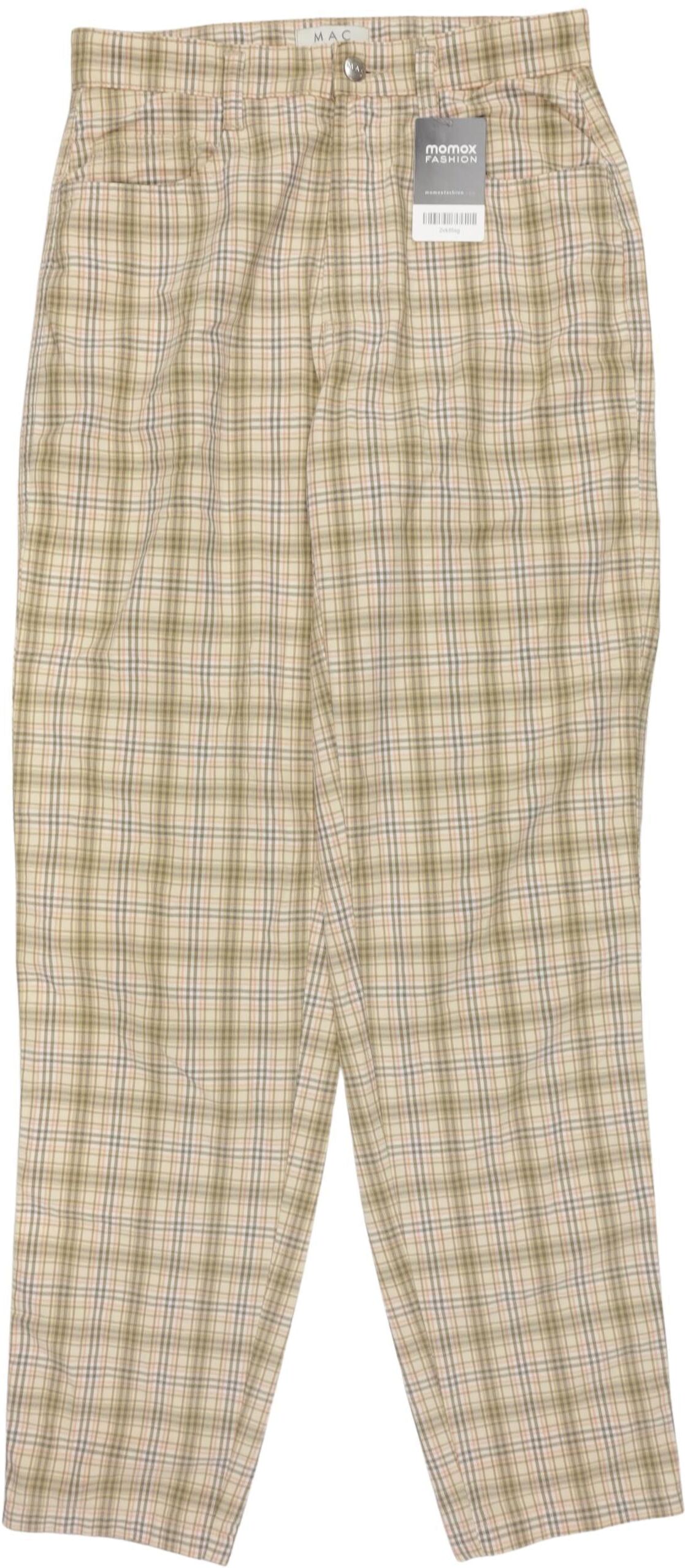 MAC Damen Stoffhose, Beige, Gr. EU 36, Baumwolle / Elasthan - Second Hand