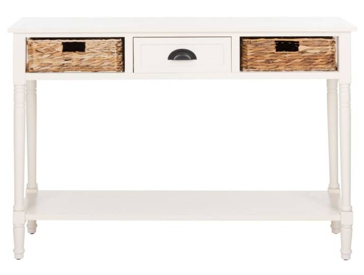 Consoles en bois de pin, blanc
