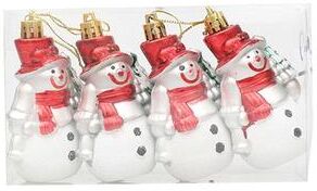 Retailers Go Christmas Cartoon Snowman Pendant, Plastic Santa Claus Ornaments, Exquisite DIY Hanging Decorations, Holiday Craft Set red