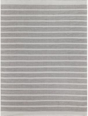 EXQUISITE RUGS Boca Indoor/Outdoor Flatweave PET yarn Ivory/Grey Area Rug.