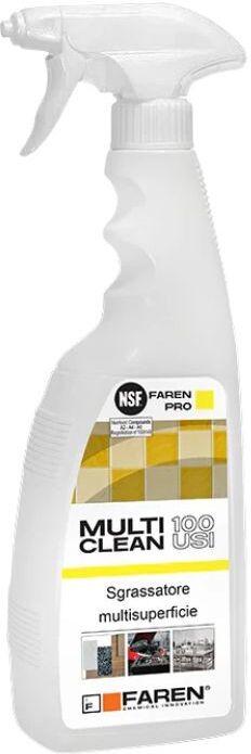 Farmicol Faren Multiclean 100 usi 750 ml sgrassatore Multiuso Concentrato