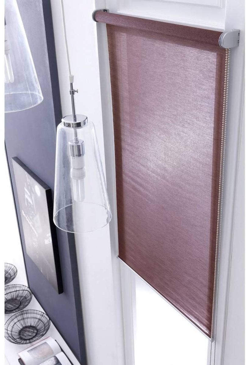 Omgoods Madecostore Net Rolgordijn - Effen Taupe - B: 64 cm, H: 250 cm
