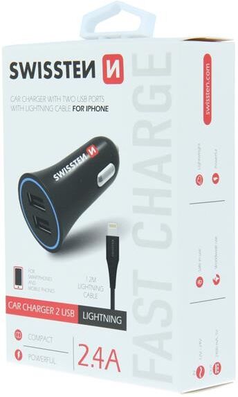 SWISSTEN 20110910 Chargeur allume-cigare couleur noir
