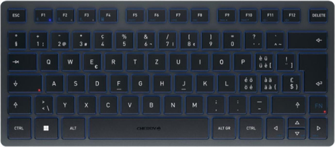 Cherry JK-7100CH-22 Cherry KW 7100 Mini BT Draadloos Toetsenbord CH-Layout Slate Blue