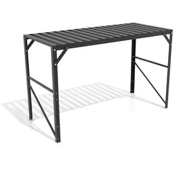 Vitavia Aluminium-Tisch mit 1 oder 2 Ebenen-1 Ebene-schwarz