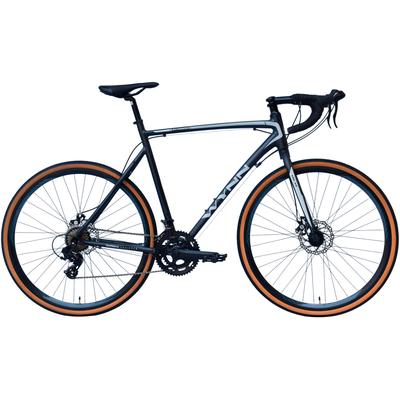 Gravelbike WYNN "GRL3.0" Gr. 56, schwarz (grau, grau), Fahrräder, 56cm, 28 Zoll (71,12cm) hinten: 28 Zoll (71,12cm)