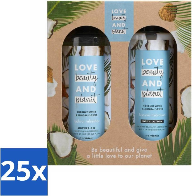 Kokoswasser und Mimosenblumen Duo Geschenkset in Bulkverpackung mit 25 Stücken