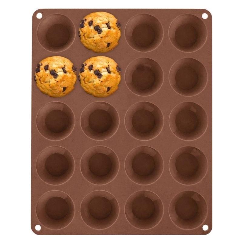 Orion Forma silikonowa foremka do pieczenia mini muffinek na muffinki małe babeczki 20 sztuk (ORI_151763)