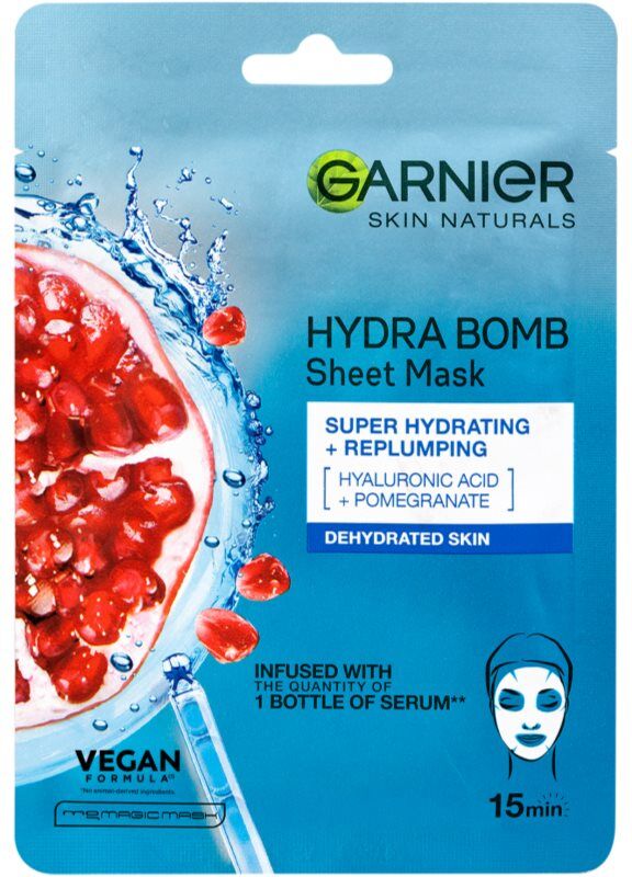 Garnier Textil Masks Feuchtigkeitsspendende Tuchmaske mit Hyaluronsäure 1 St.