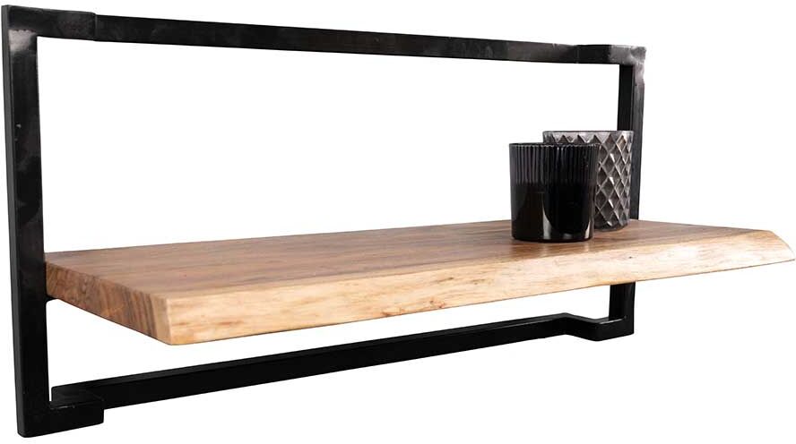 Pharao24.de Wand Regal Holzregal im Industry und Loft Stil 100 cm breit