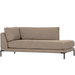 Modulsofa Couple Lounge-Element aus Chenille-Stoff, modern, rechts, braun Mud, flexibel kombinierbar