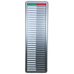 CombiCraft Anwesendheitstafel bzw. Abwesenheitstafel "присутствующий - отсутствующий" für 30 Personen - 257 x 830 mm