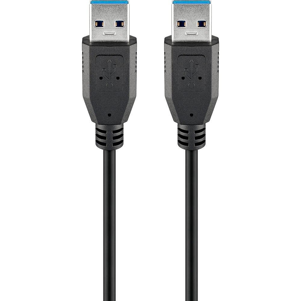 Goobay USB 3.0 SuperSpeed Kabel A naar A, zwart, 0,5 m