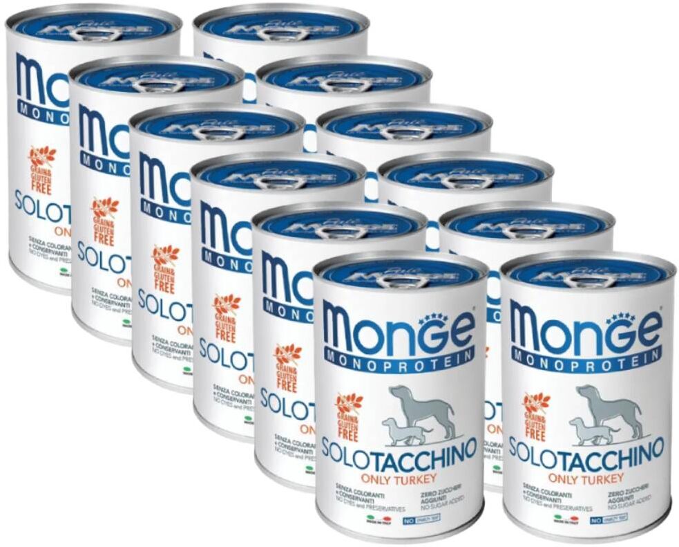 Kit Risparmio 12x400G Monge Monoprotein Dog TACCHINO