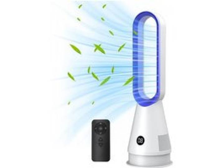 Ventilateur sans feuilles purificateur dair ventilateur tour télécommande ventilateur de circulation au sol- 9H minuterie