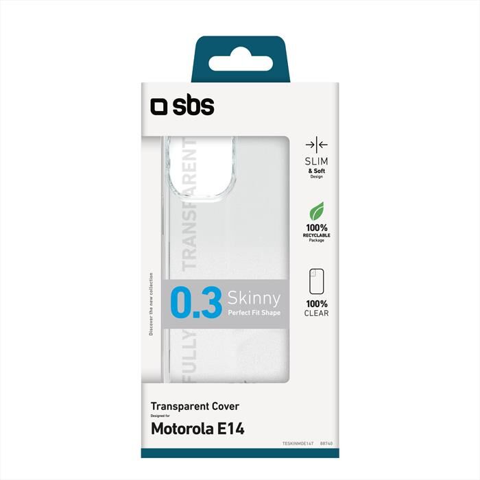SBS Cover Skinny Teskinmoe14t Per Motorola Moto E14-trasparente