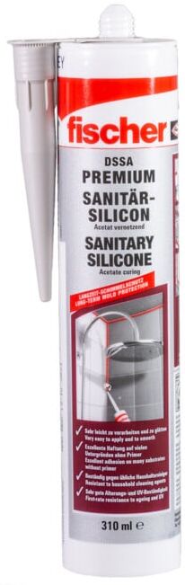 Silicone sanitaire fischer DSSA 310ml manhattan (512210)