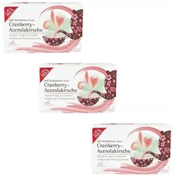 H&S Wohlfühltee Cranberry-Acerolakirsche mit Vitamin C 3er Set 3X20X2,8 g Filterbeutel
