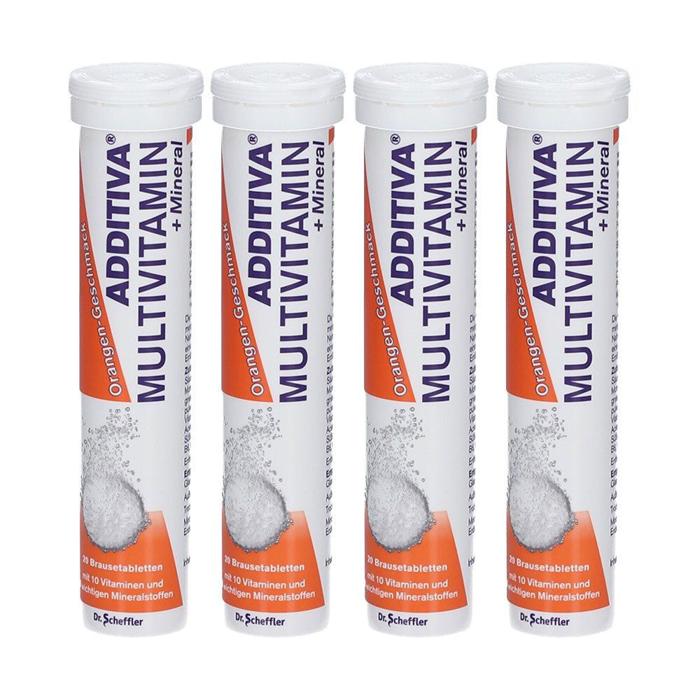 Additiva Multivit.+Mineral Orange R Brausetabl. 4x 4x20 St Brausetabletten