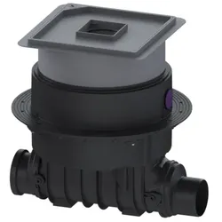 Kessel Rückstaupumpenanlage 24125X DN 125, L/H 645/387 mm, Abdeckung/Ablauf befliesbar, Kunststoff