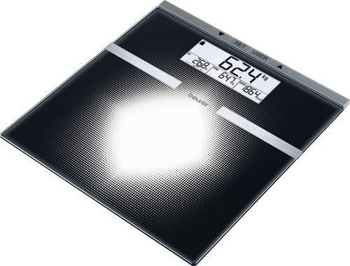 Beurer BG 21 Körperanalysewaage 76430 digital Wägebereich (max.)=180kg Silber
