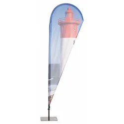 Beachflag Alu TropfenForm 435cm Eco-Druck