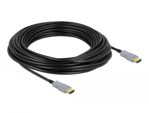 Delock HDMI Anschlusskabel HDMI-A Stecker 15m Schwarz 85012 4K UHD, vergoldete Steckkontakte HDMI-Kabel