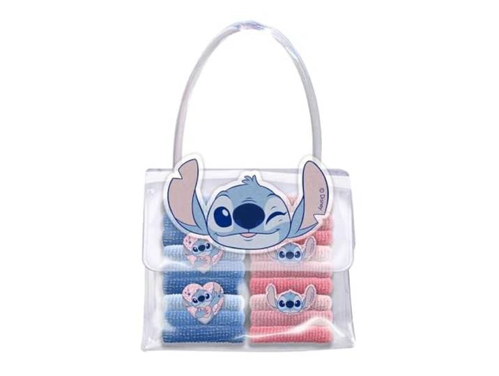 Pak 12 bolsos gomas de Pelo Stitch Disney