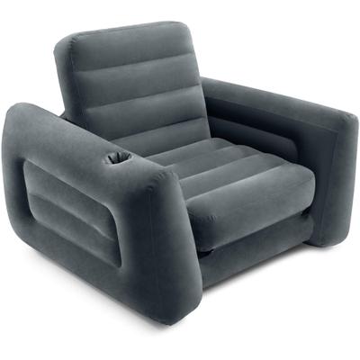 Luftsessel INTEX "Pull Out Chair", grau, Luftbetten, B/H/L: 117cm x 66cm x 224cm, Vinyl, B:117cm H:66cm L:224cm