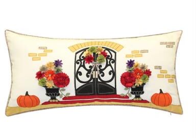 Indoor & Outdoor Harvest Welcome Home Decorative Pillow by Levinsohn Textiles in Multi