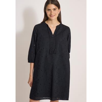 Sommerkleid CECIL, Damen, Gr. XS (36), US-Größen, schwarz, Web, 100% Baumwolle, gemustert, normal kniefrei, Rundhals, elastischer Bund, Kleider Sommerkleid, aus 100% Baumwolle