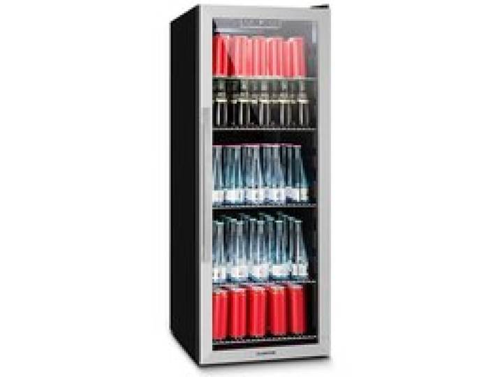 Klarstein Beersafe 6XL Réfrigérateur 171 litres 5 étagères Porte en verre panoramique Acier inoxydable