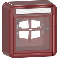 Gira Abd. BSF + Glasscheibe WG AP Rot 320630
