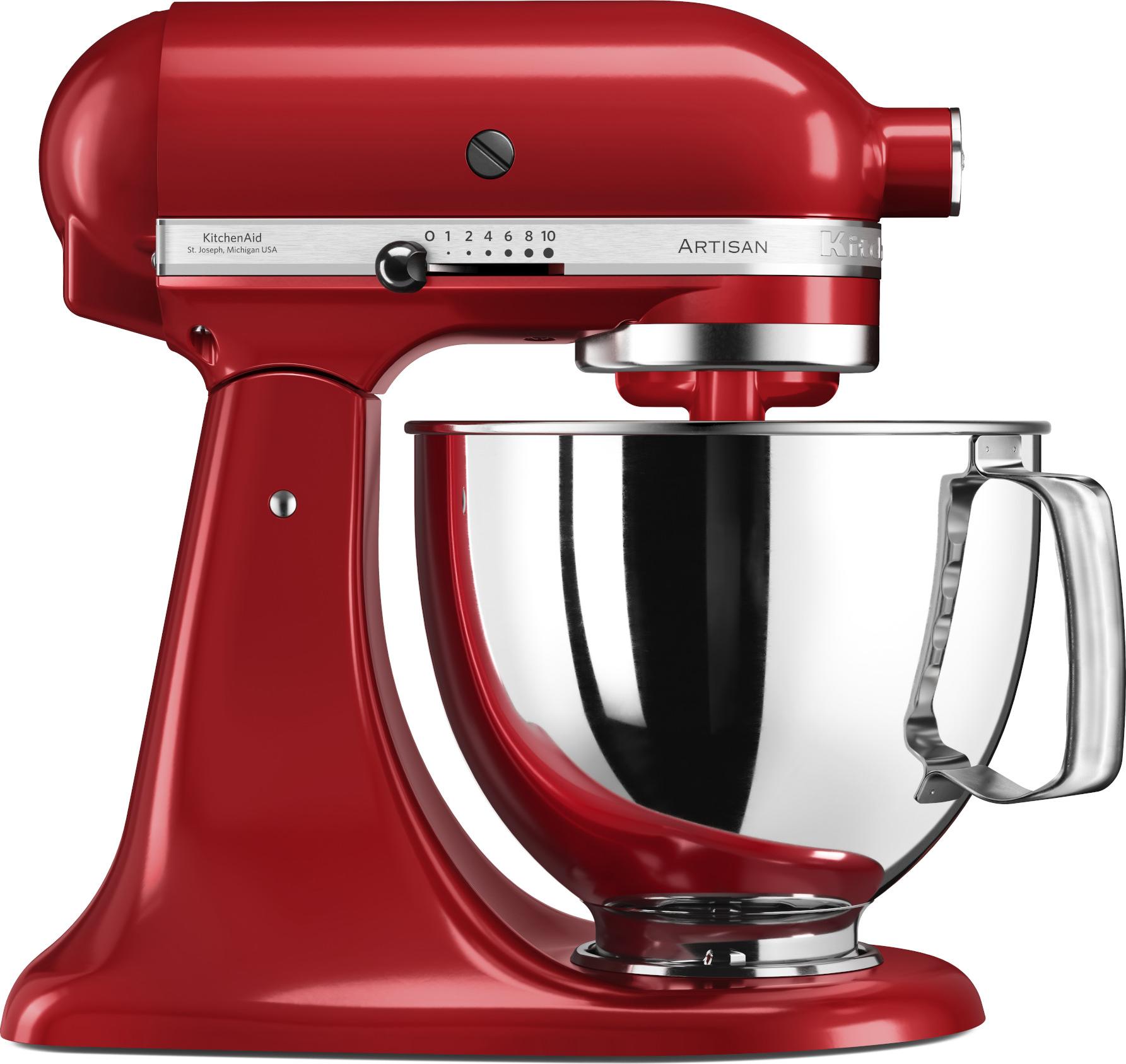 Hochwertiger Planetenmixer Kitchenaid Artisan Empire Rot 4,8L Metall 5KSM125