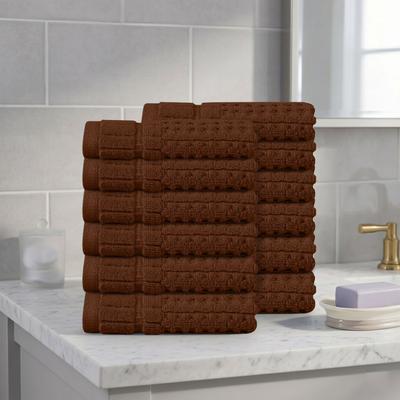 Home Weavers Inc Home Weavers Willow Collection 630GSM Cotton Zero Twist Super Absorbent Wash Cloth - 13x13