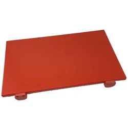 ILSA Rotes HDPE-Schneidebrett mit Anschlägen, Ecken und abgerundeten Kanten, 60x40 cm