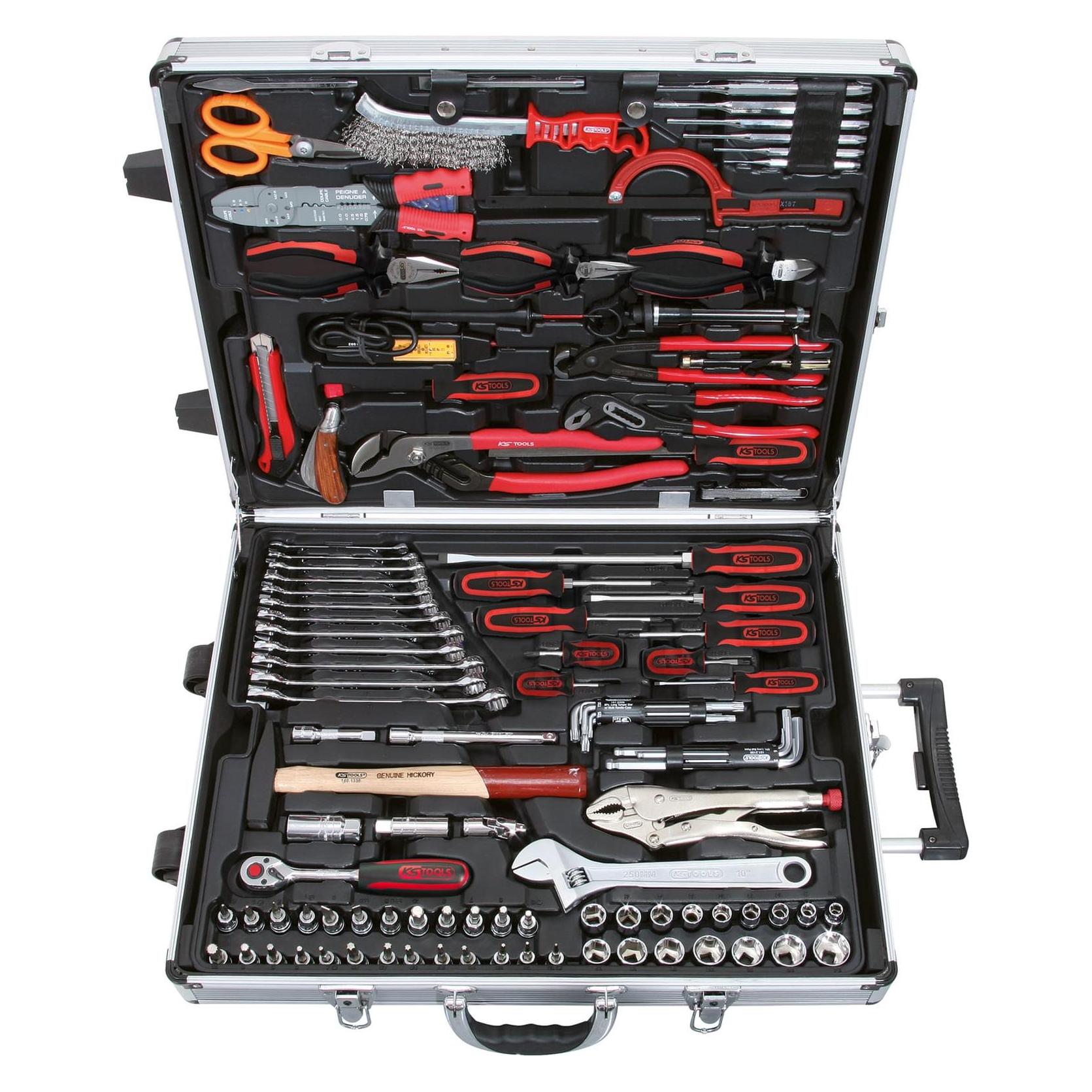 KS Tools 3/8" CHROMEplus Universal-Werkzeug-Satz, 172 Teile, Flank Traction (172 Teile) (918.0772)