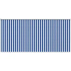 vidaXL Außenrollo 90% UV-Block Blau-weiß gestreift 350 x 140 cm HDPE
