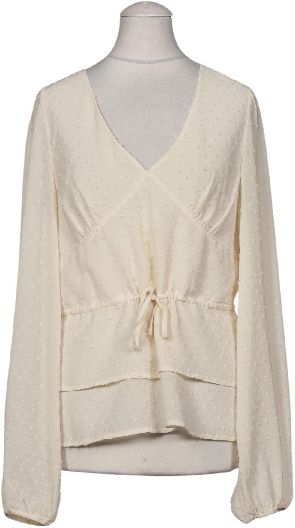 Karo Kauer Damen Bluse, Cremeweiß, Gr. EU 36, Synthetik - Second Hand