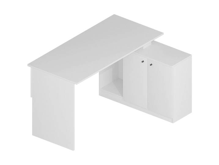 Schreibtisch Yemek weiss Melamin B 130 T 60 cm - Schreibtisch