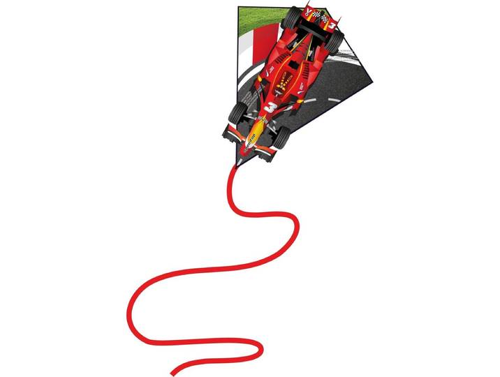 Knoop Kites Vlieger Raceauto - Eenlijner - 65x55 cm - Nylon