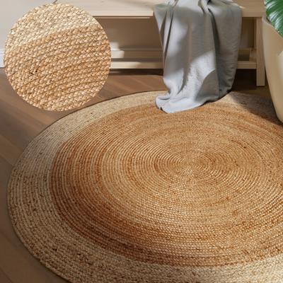Teppich HANSE HOME "Looma Juteteppich", beige (naturgold, elfenbein), H:9mm Ø:240cm, Jute, Teppiche, Teppich, 100% Jutefaser, Natur, Wohnzimmer, Esszimmer, Flur, Boho, Skandi