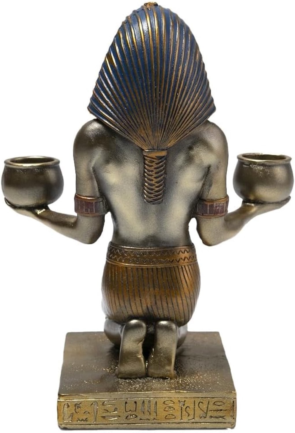 Farao Standbeeld met Offerande 19cm - Egyptische Decoratie voor op tafel