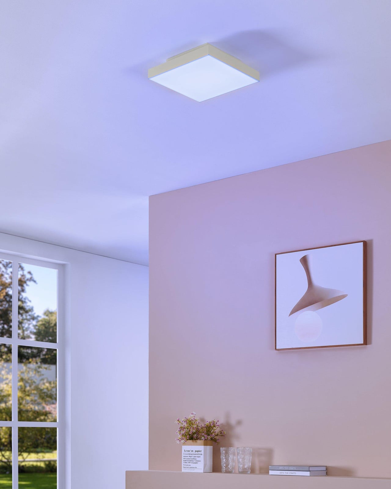 Eglo LED Smart Aufbaupanel Turcona-z Wit 30 x 30 cm 16W 1750lm RGBTW Dimmbaar met Bluetooth en ZigBee