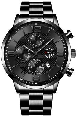 Uplifted Goods Sleek Classic Mens Wristwatch black Black