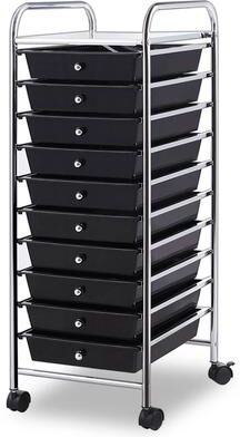 10-Drawer Rolling Cart Utility Organizer with Wheels