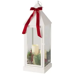 Boltze LED Weihnachtslaterne Ingar 70 cm, 23 x 23 x 70 cm, weiß