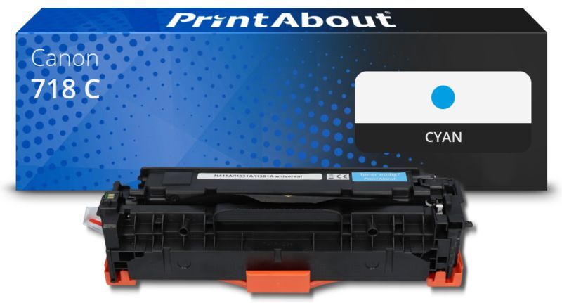 PrintAbout Toner kompatibel mit Canon 718 C - Cyan