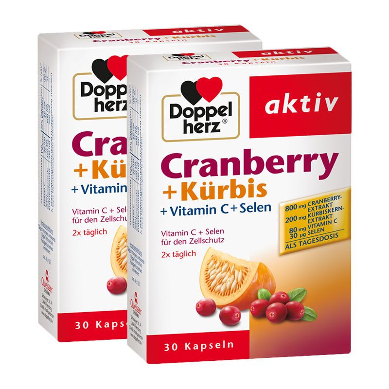 Doppelherz Cranberry + Kürbis 2x30 St Kapseln
